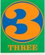 Robert Indiana: Three - Signed Print