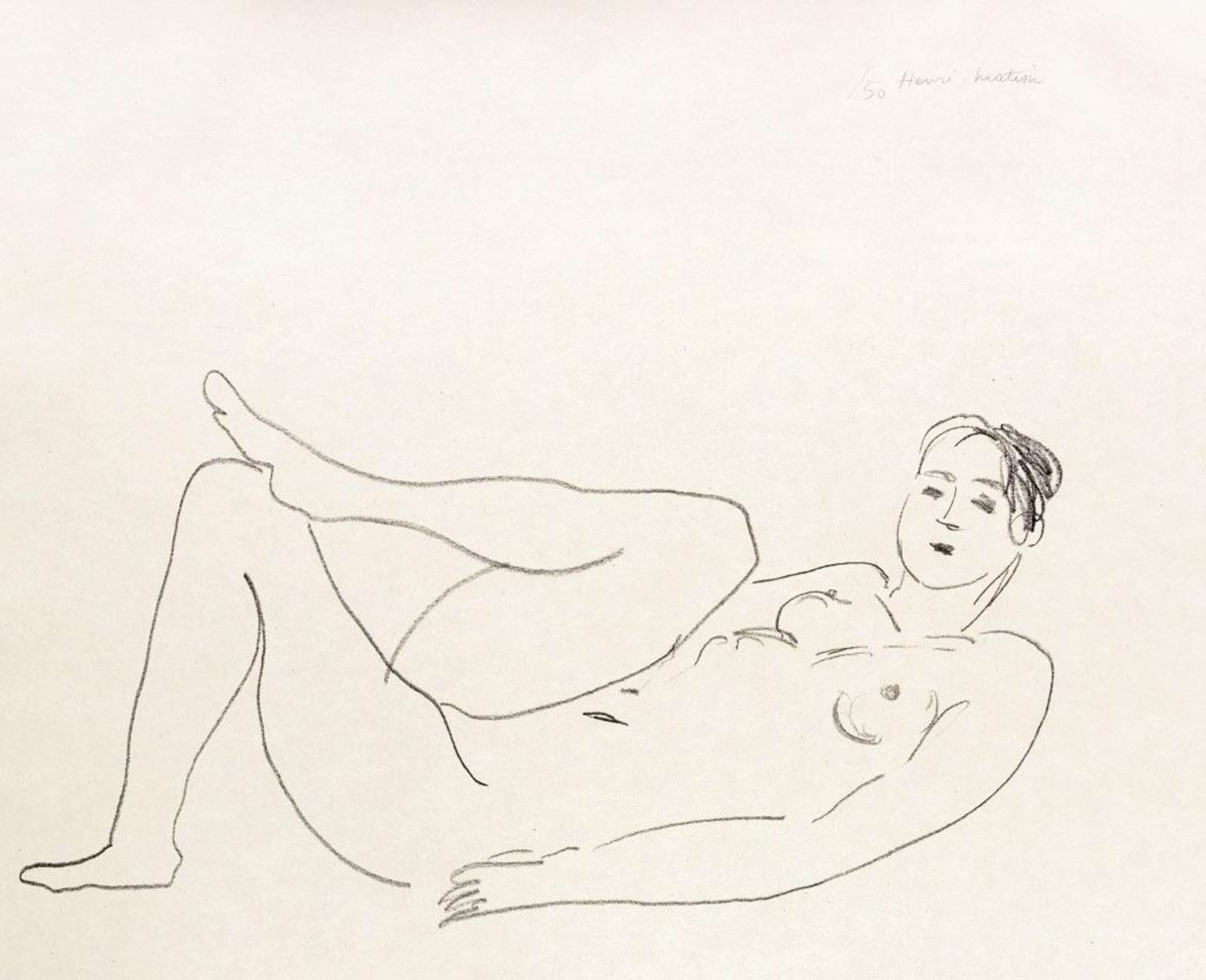 Nu Couché Jambe Repliée Tude De Jambes - undefined by Henri Matisse 1925 - MyArtBroker