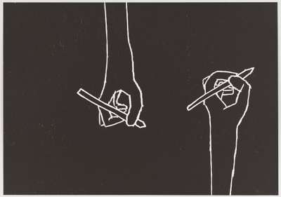 Untitled (Hands Writing) - Signed Print by David Shrigley 2008 - MyArtBroker