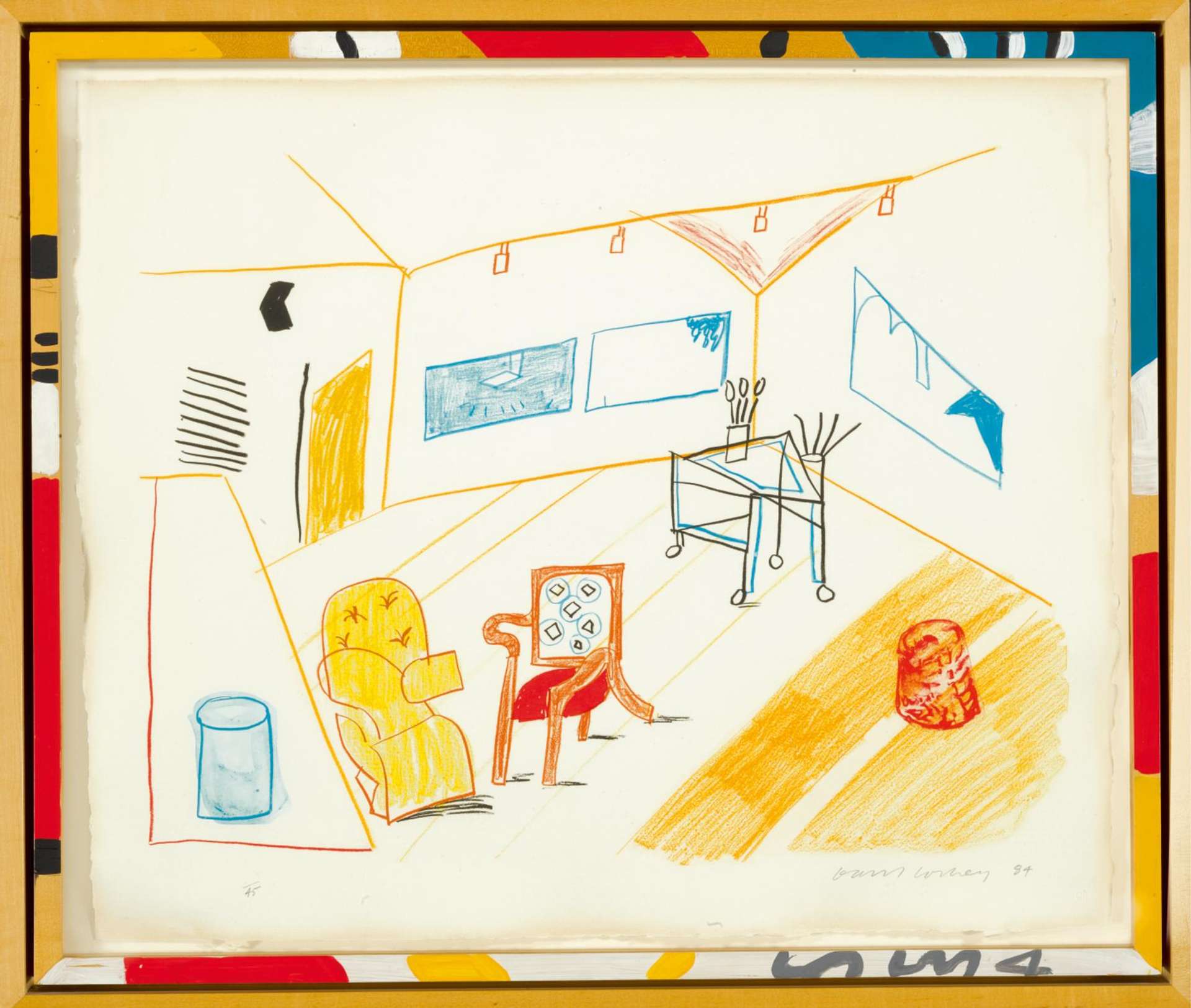 Conversation In The Studio - Signed Print by David Hockney 1984 - MyArtBroker
