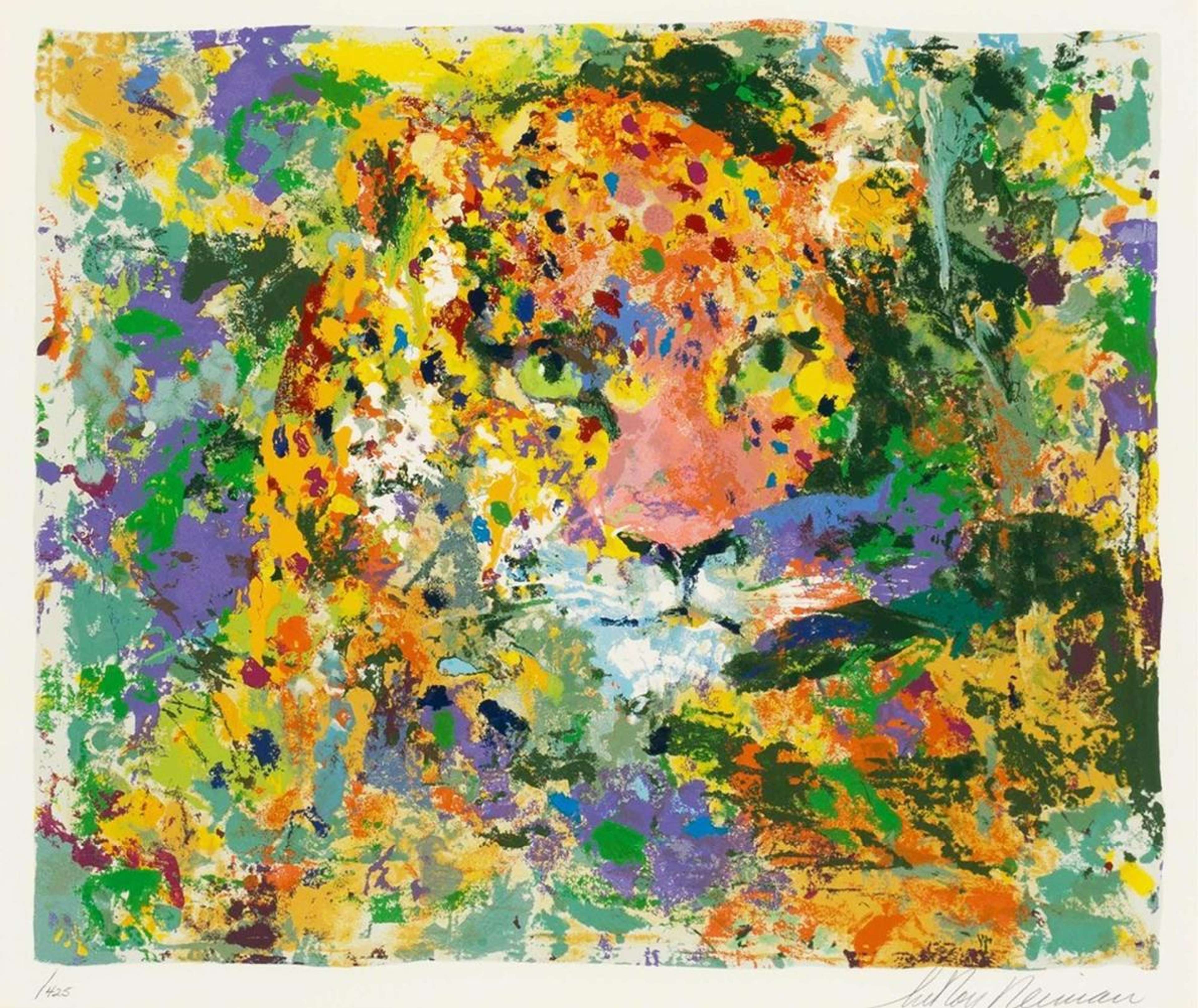 Portrait Of The Leopard - Signed Print by Leroy Neiman 1997 - MyArtBroker