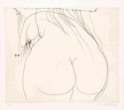 Woman Under A Shower - Signed Print by Brett Whiteley 1976 - MyArtBroker