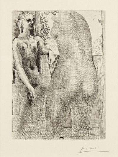 Modèle et Grande Sculpture de Dos - Signed Print by Pablo Picasso 1933 - MyArtBroker