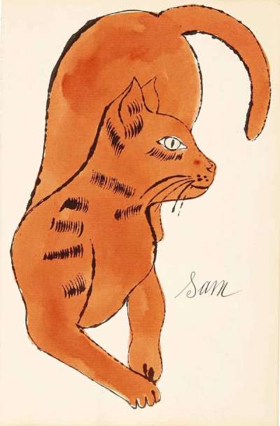 Cats Named Sam IV 65 - Unsigned Print by Andy Warhol 1954 - MyArtBroker