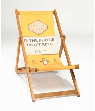 If The Phone Don’t Ring It’s Me (deckchair) - Mixed Media by Harland Miller 2013 - MyArtBroker