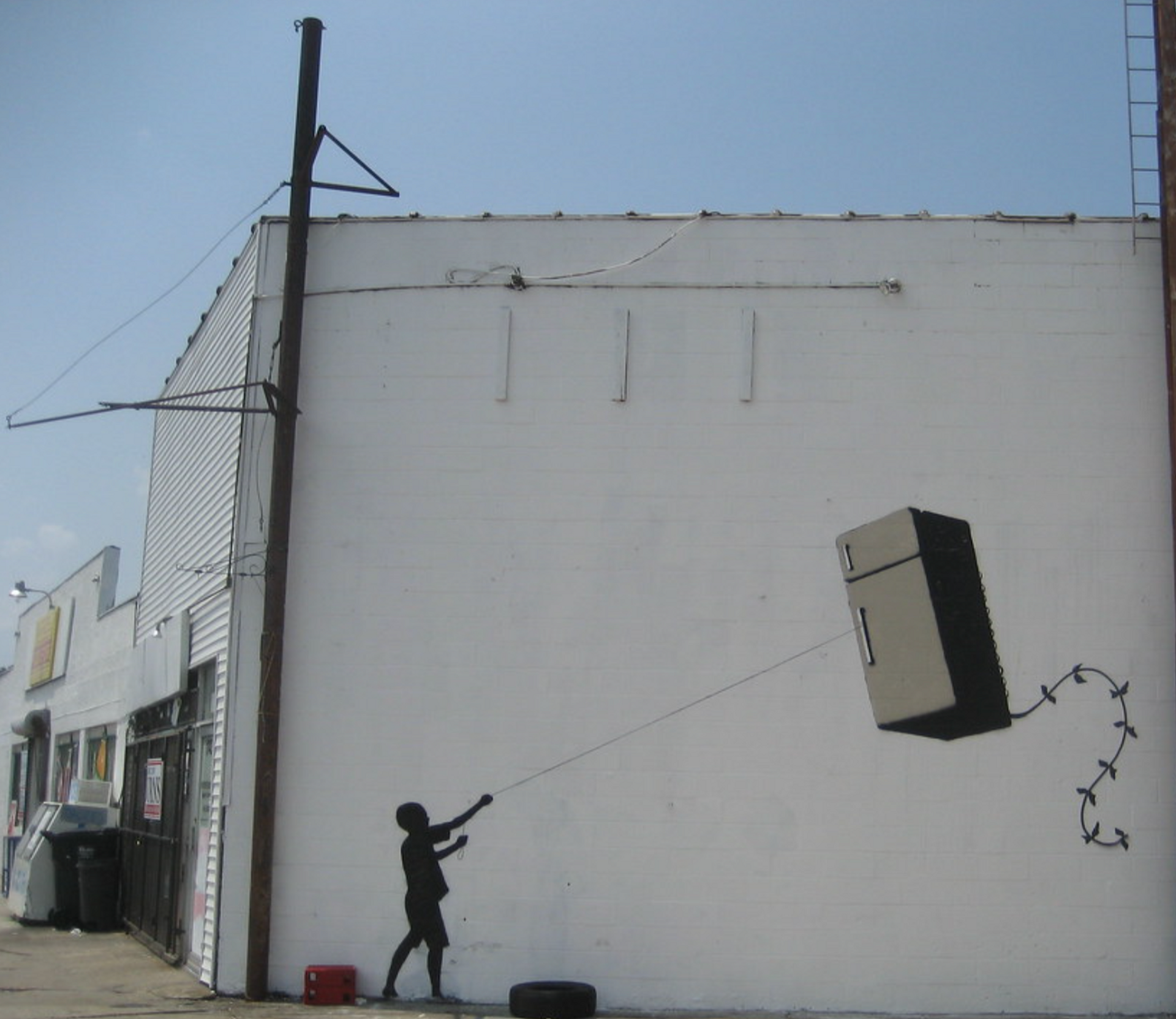 Child with Kite Fridge by Banksy