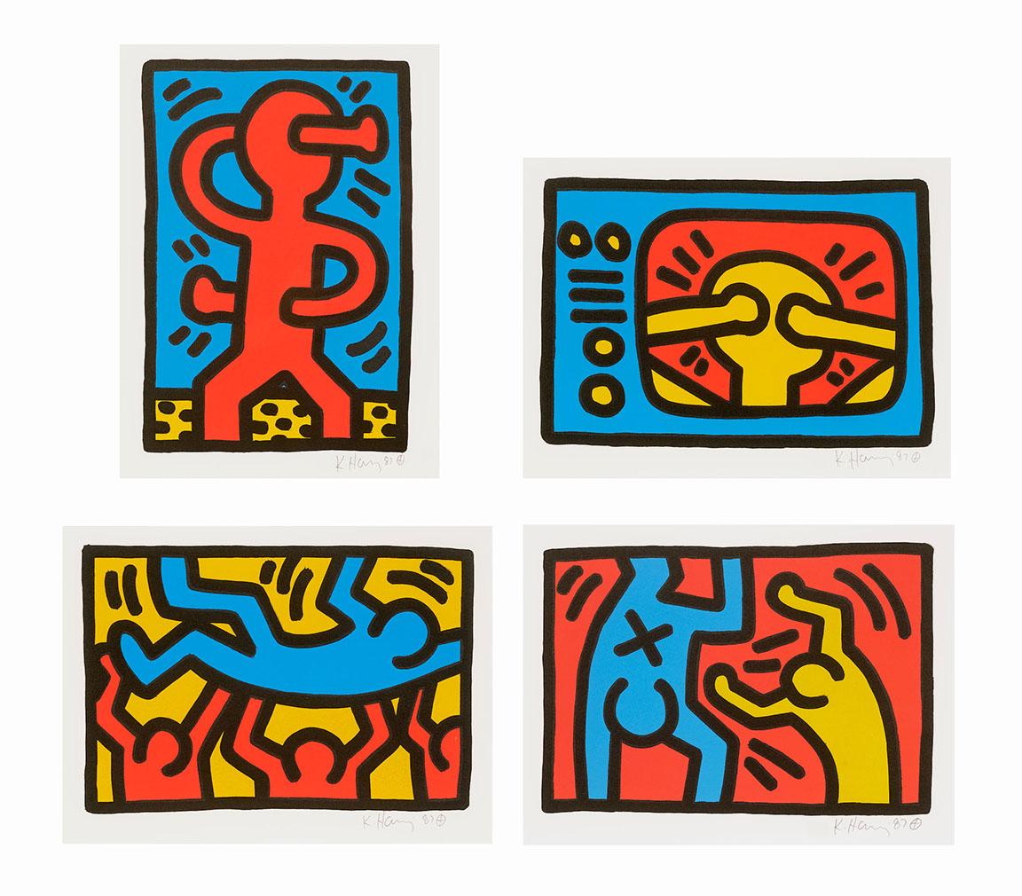 Keith Haring Untitled 1987 (complete set) (Signed Print