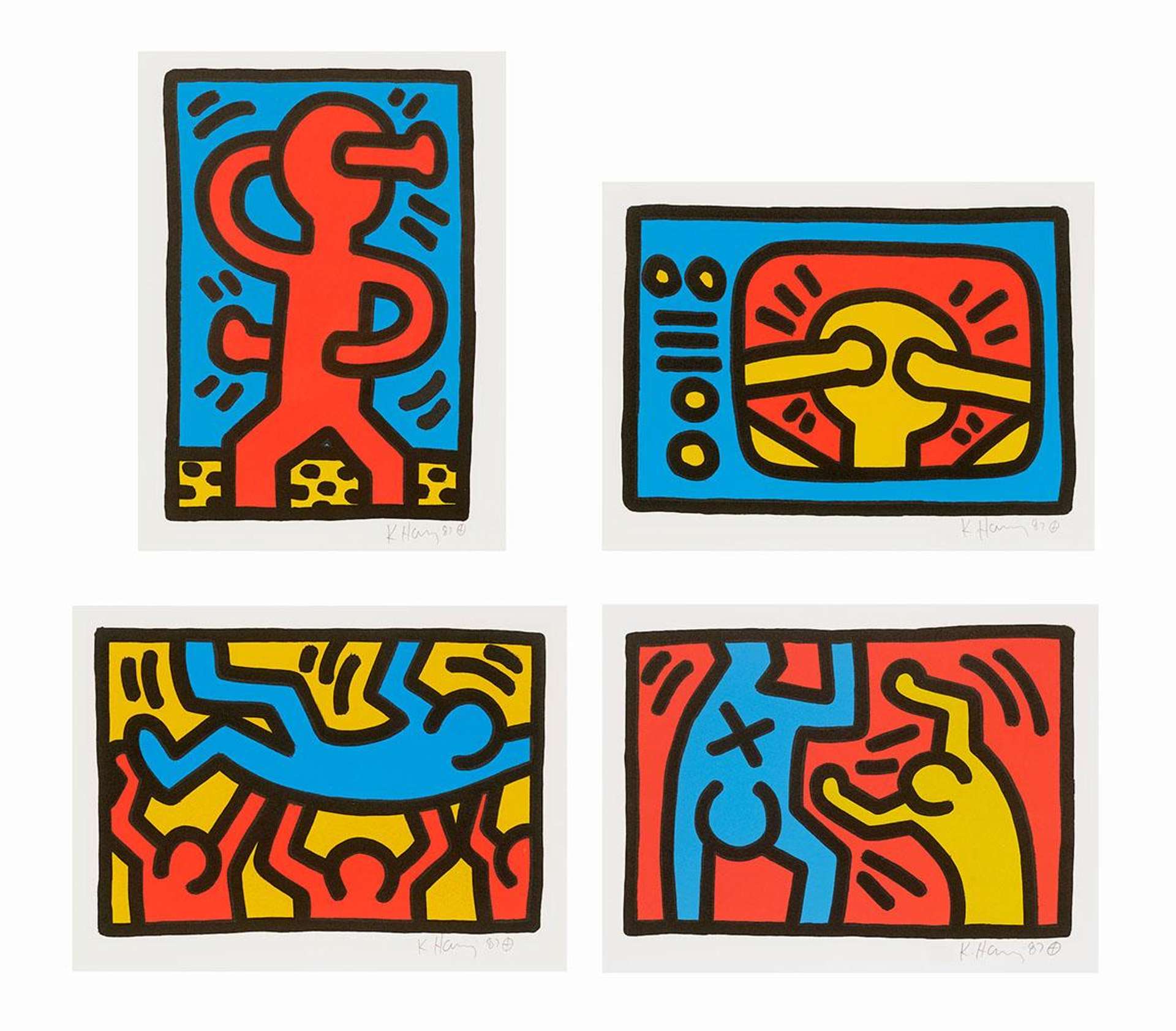 Untitled 1987 (complete set) - Signed Print by Keith Haring 1987 - MyArtBroker