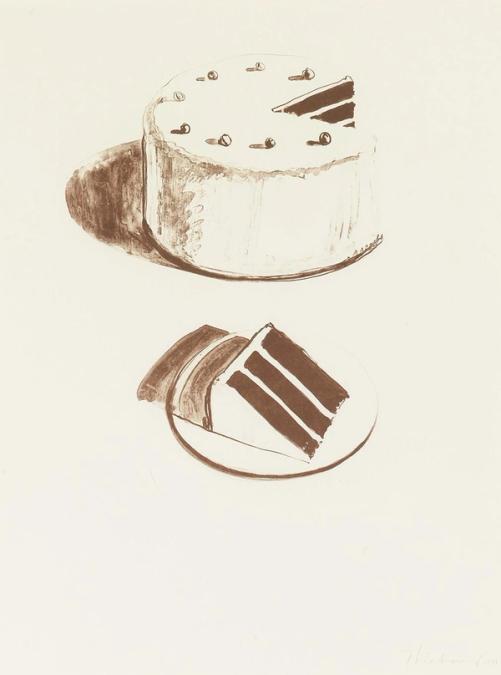 Wayne Thiebaud Chocolate Cake (Signed Print) 1971 | For Sale