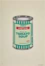Banksy: Soup Can (mint, emerald and cherry) - Signed Print