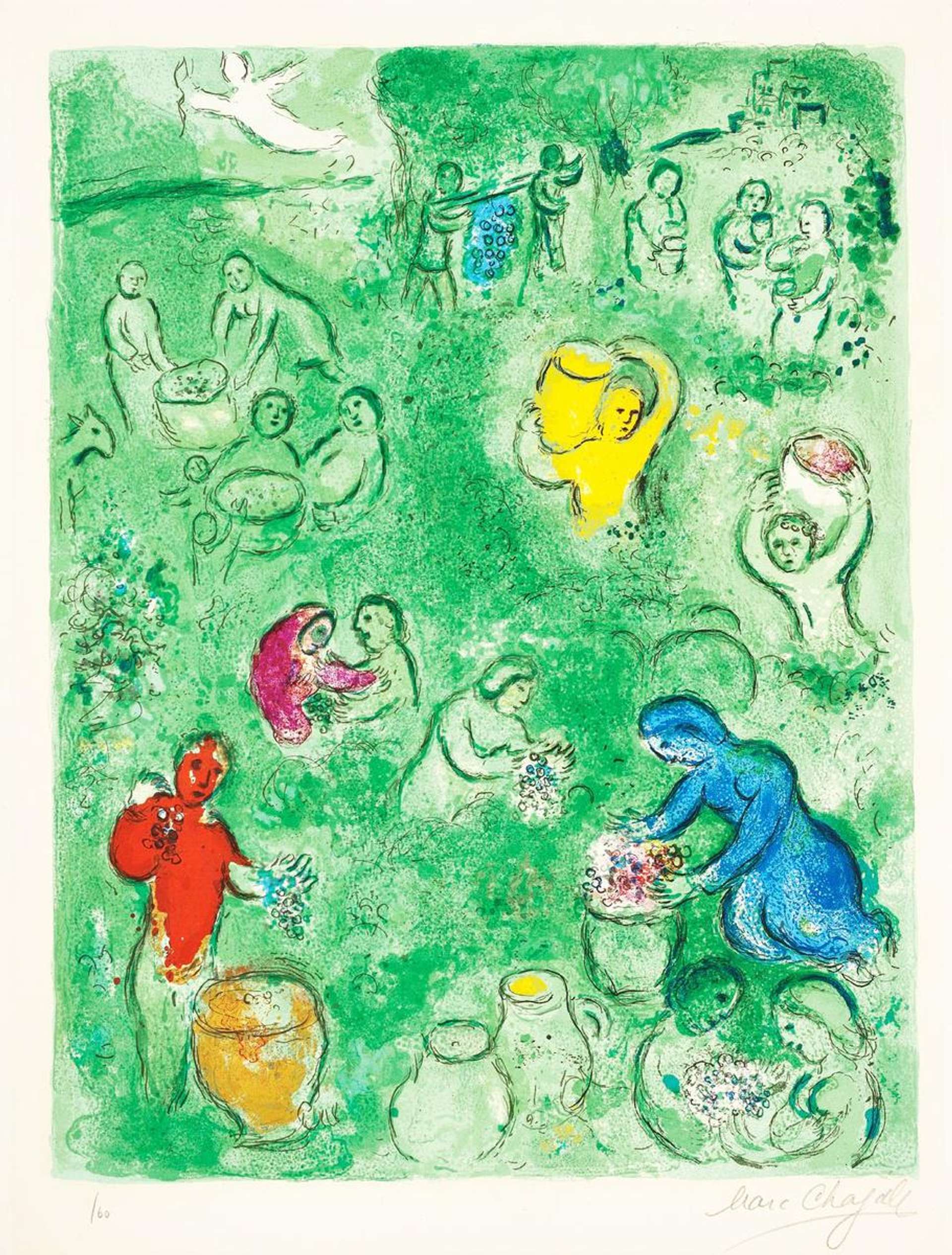 Les Vendanges - Signed Print by Marc Chagall 1961 - MyArtBroker
