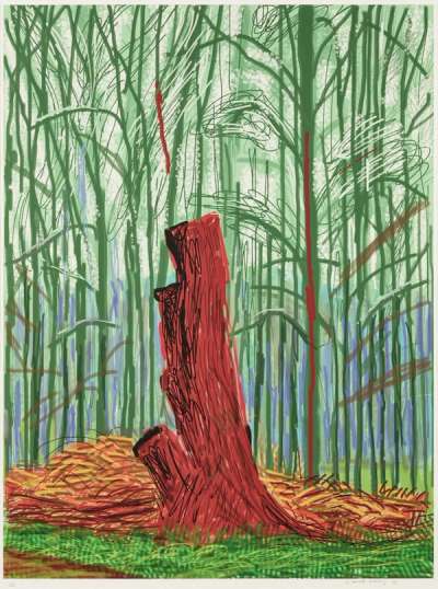 The Arrival Of Spring In Woldgate East Yorkshire 25th February 2011 - Signed Print by David Hockney 2011 - MyArtBroker