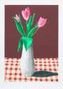 David Hockney: 2nd March 2021, A Closer Look At Some Tulips - Signed Print