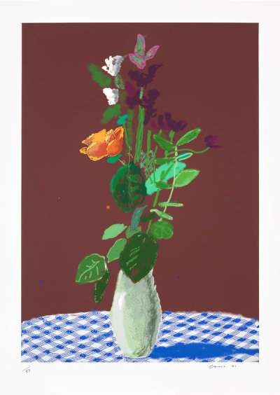 7th March 2021, More Flowers On A Table - Signed Print by David Hockney 2021 - MyArtBroker