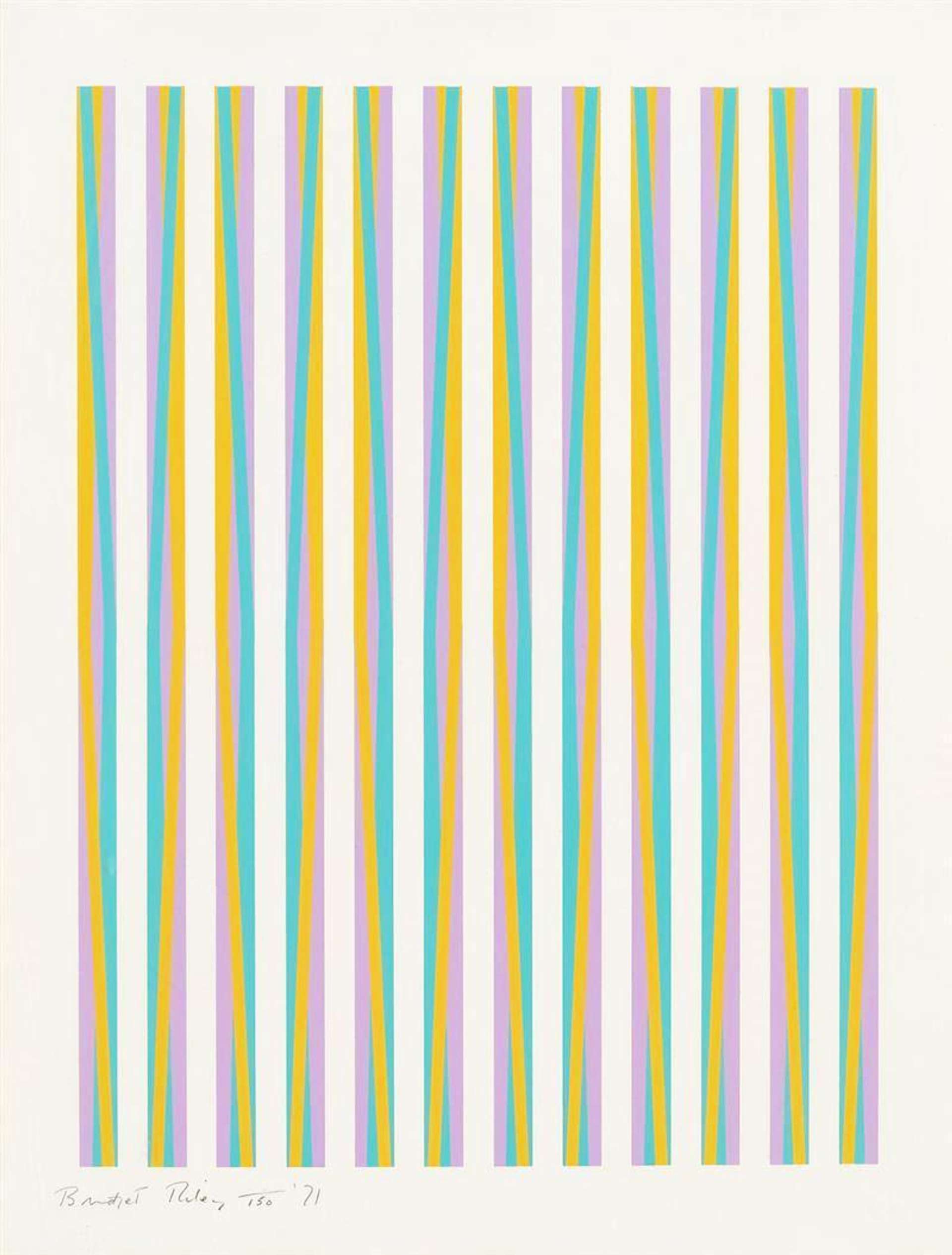 Stripes - Signed Print by Bridget Riley 1971 - MyArtBroker