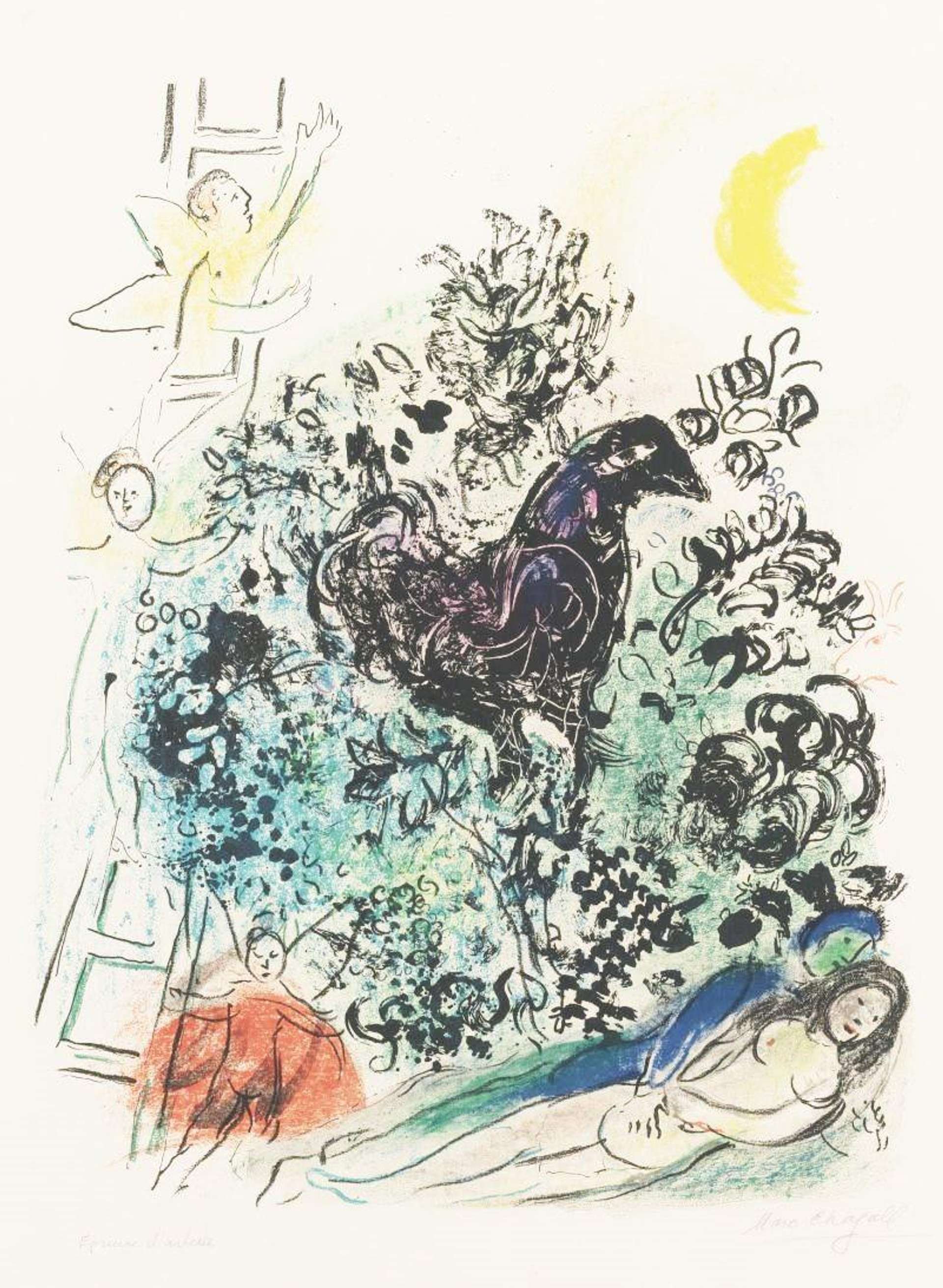 Marc Chagall: Lover Dream - Signed Print