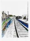 Train Tracks White (2010) - Signed Print