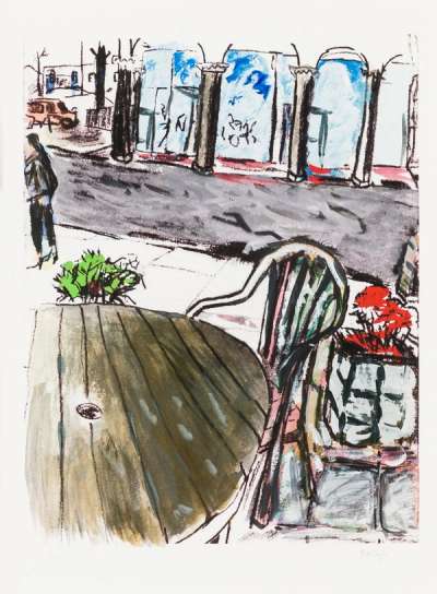 Sidewalk Cafe (2011) - Signed Print by Bob Dylan 2011 - MyArtBroker