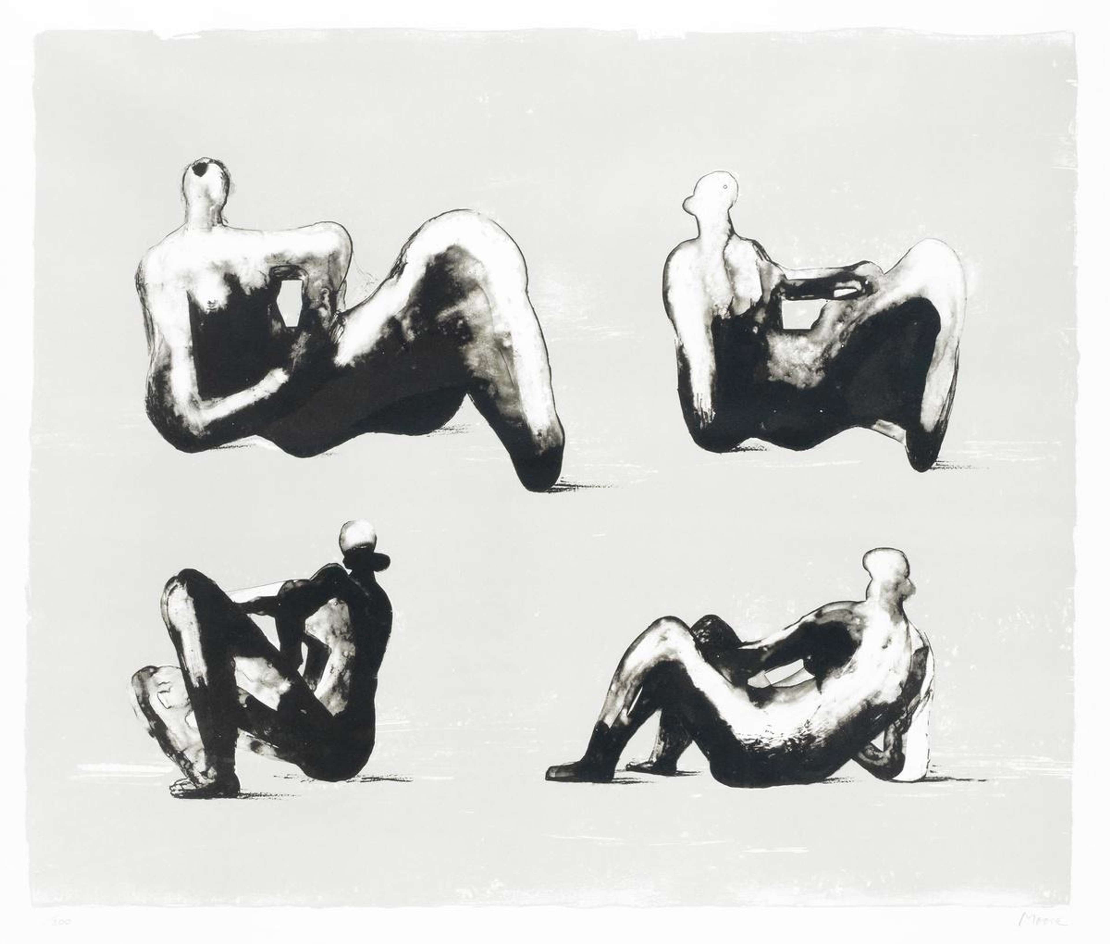 Four Reclining Figures (C. 333) - Signed Print by Henry Moore 1974 - MyArtBroker