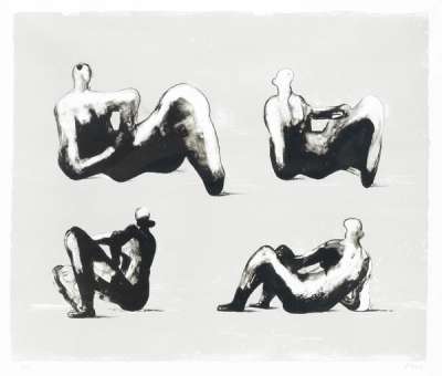 Four Reclining Figures (C. 333) - Signed Print by Henry Moore 1974 - MyArtBroker