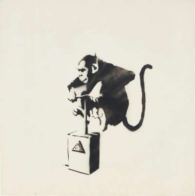 Banksy: Monkey Detonator - Signed Mixed Media