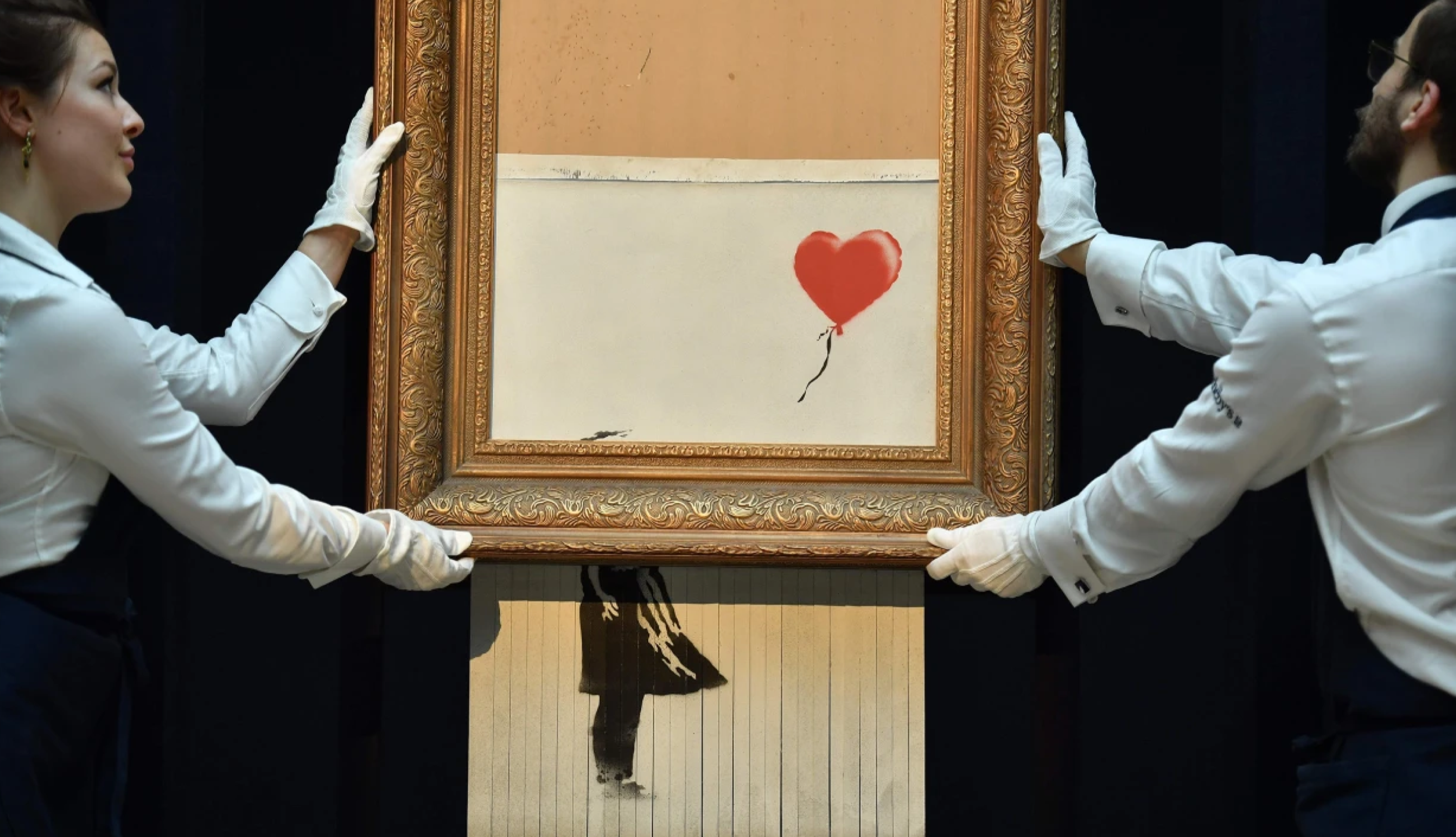 Image © Sotheby's / Love Is In The Bin © Banksy 2021