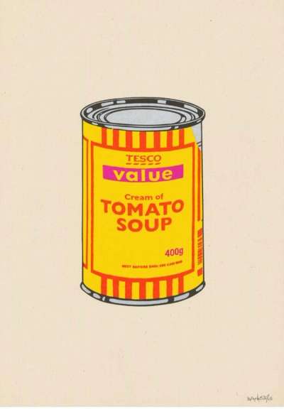 Soup Can (banana, orange and hot pink) - Signed Print by Banksy 2005 - MyArtBroker