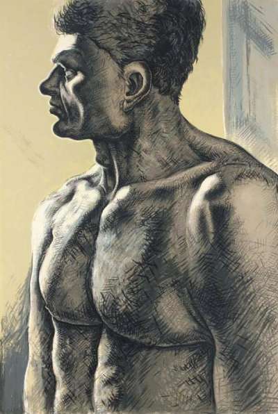 Bodybuilder - Signed Print by Peter Howson 1988 - MyArtBroker