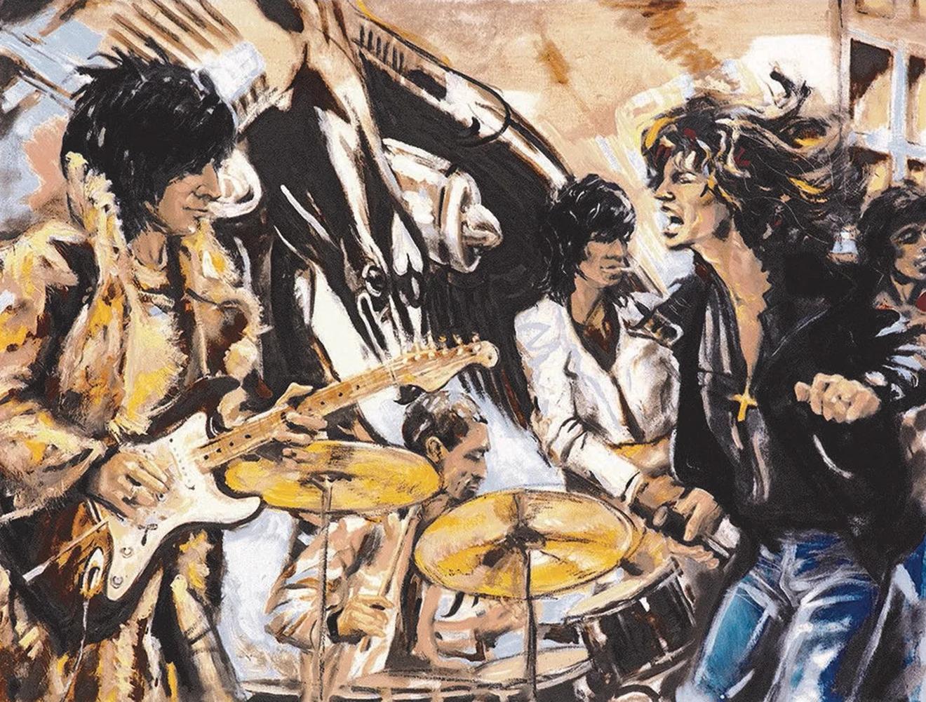 Ronnie Wood エルビス ポップアート 額縁付き　　（I 74 Ronnie Wood エルビス ポップアート 額縁付き （I 74 Ronnie
