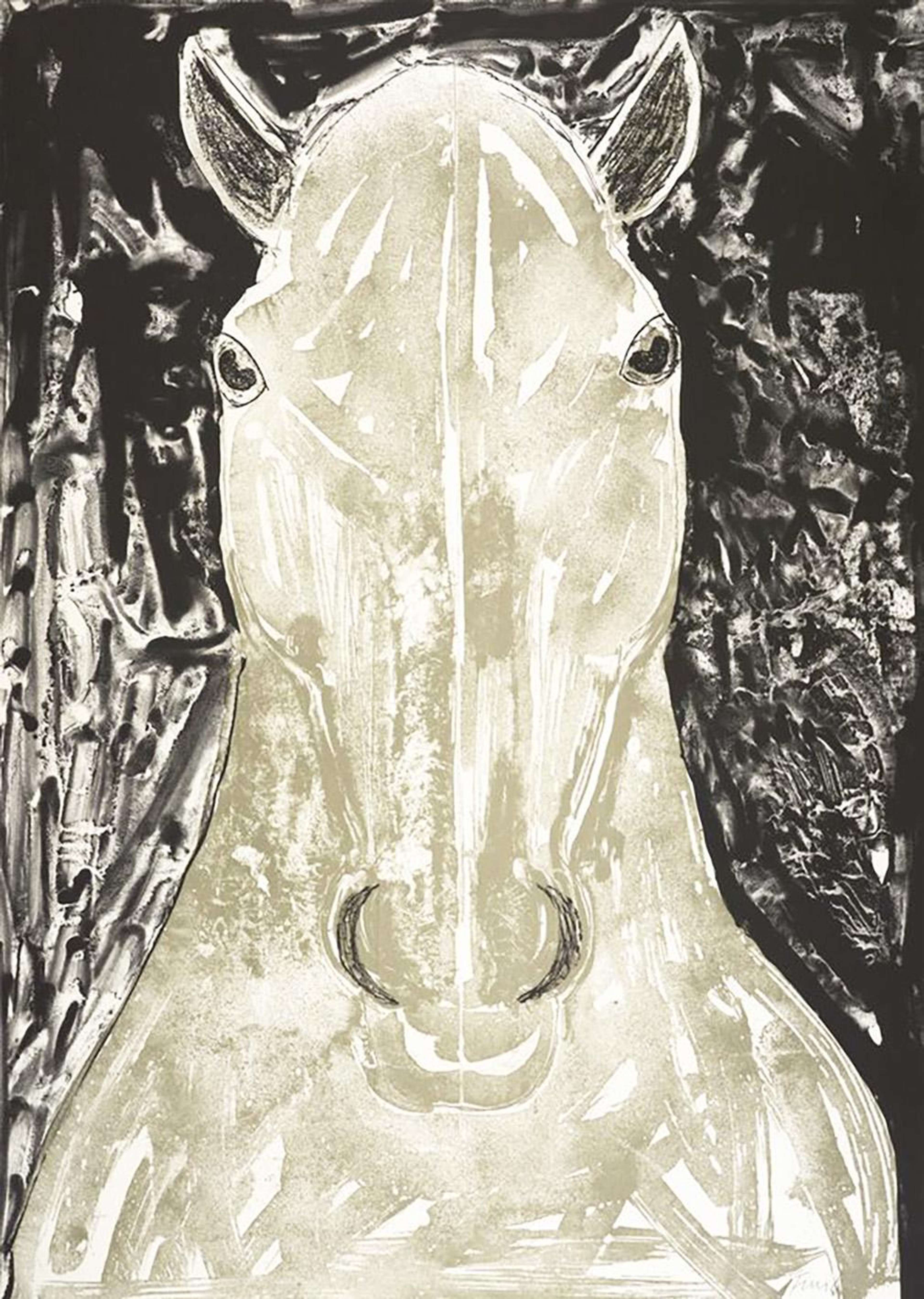 Grey Horse Head - Signed Print by Elisabeth Frink 1990 - MyArtBroker