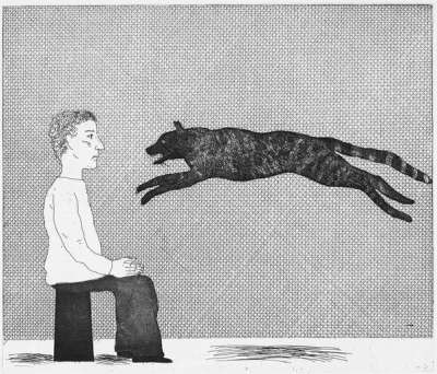 A Black Cat Leaping - Signed Print by David Hockney 1969 - MyArtBroker
