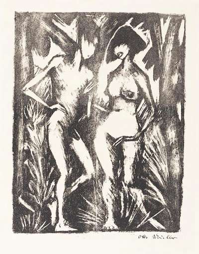 Adam Und Eva - Signed Print by Otto Mueller 1923 - MyArtBroker