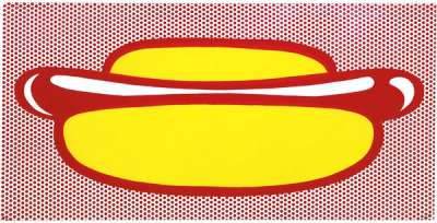 Roy Lichtenstein: Hot Dog - Signed Ceramic