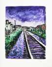 Train Tracks Purple (2018) - Signed Print
