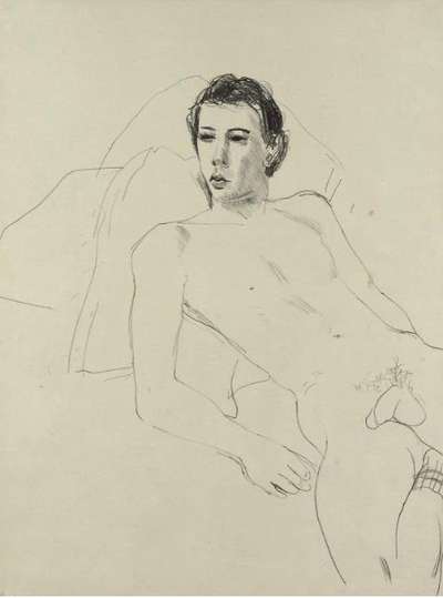 Gregory Reclining - Signed Print by David Hockney 1976 - MyArtBroker