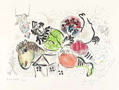 Marc Chagall: Le Cirque Ambulant - Signed Print