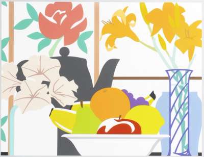 Tom Wesselmann: Still Life With Petunias, Lilies And Fruit - Signed Print