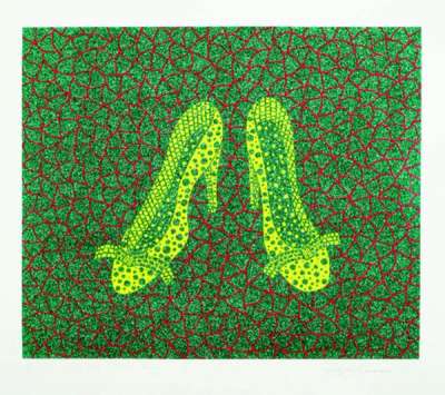 Shoes (green glitter) - Signed Print by Yayoi Kusama 1999 - MyArtBroker