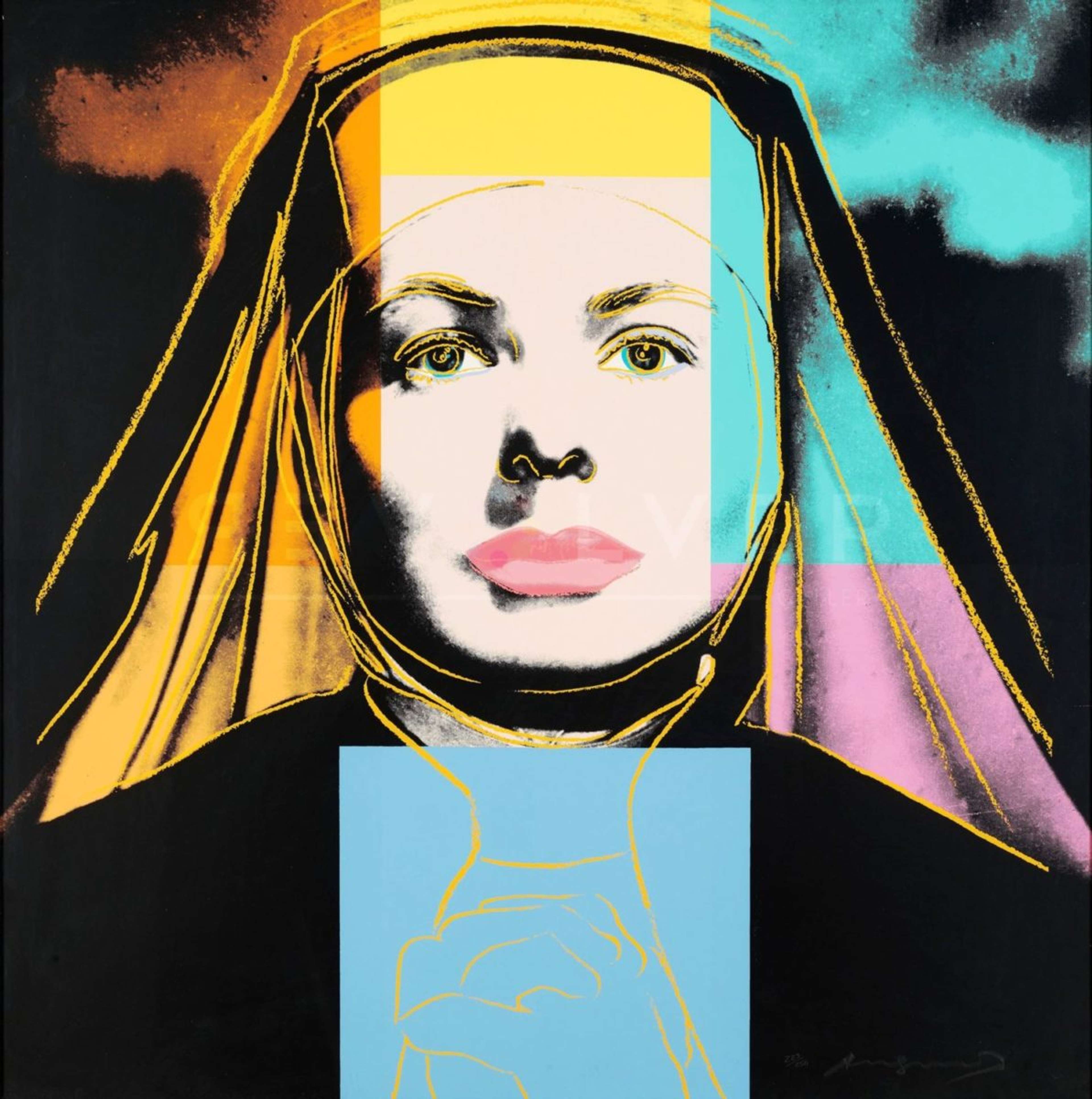 Ingrid Bergman, The Nun (F. & S. II.314) by Andy Warhol