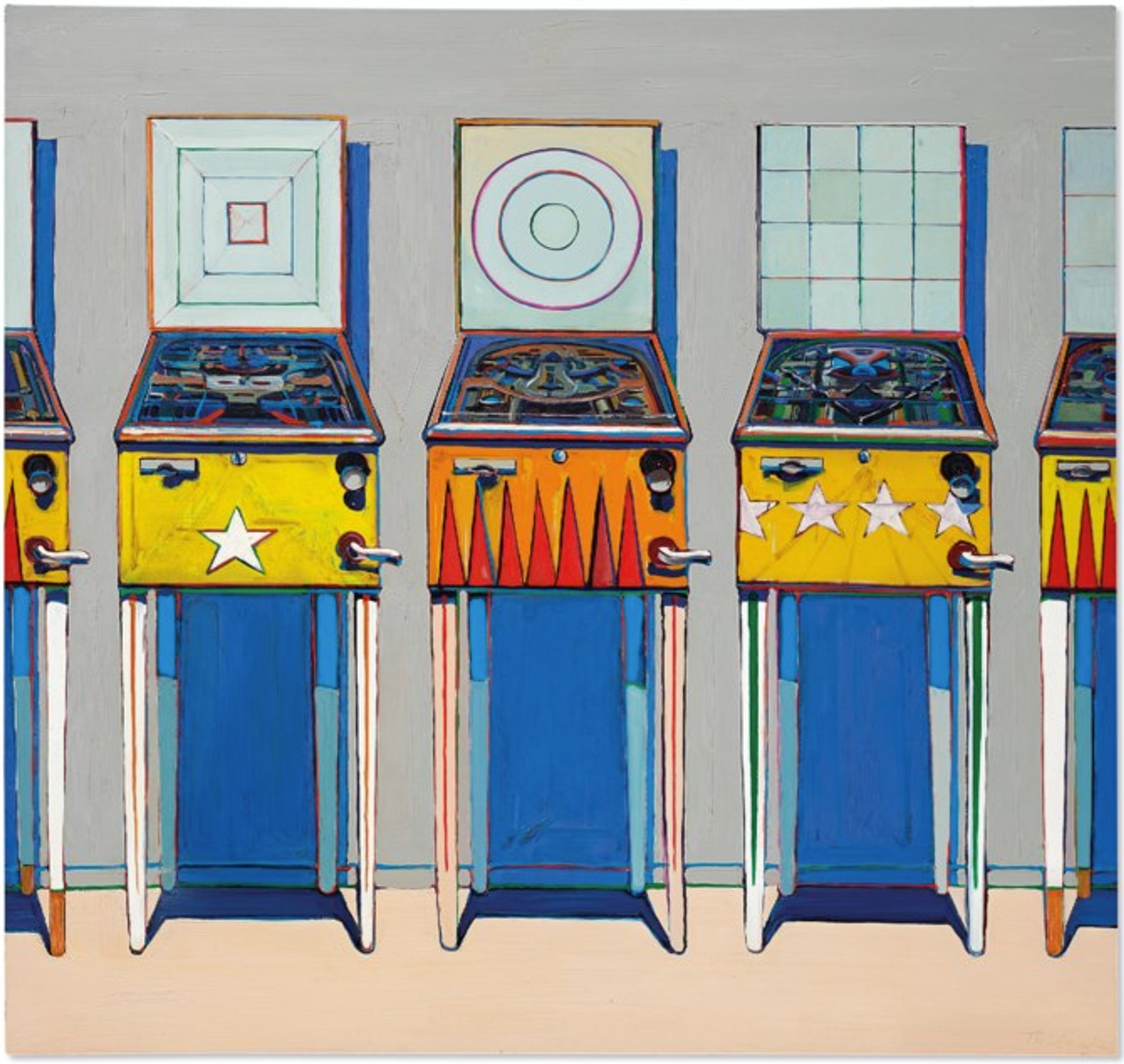 Four Pinball Machines by Wayne Thiebaud - Christie's 