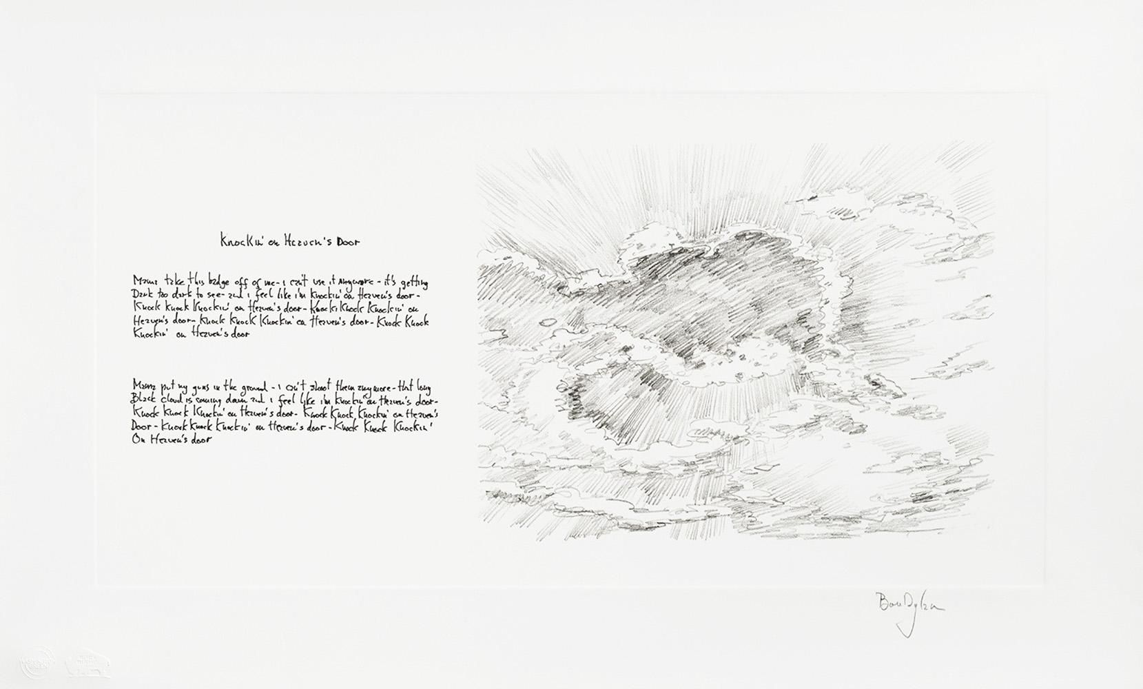 Bob Dylan Knockin' On Heavens Door (Signed Print) 2018 | MyArtBroker