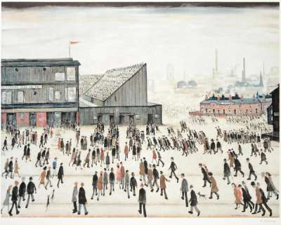 Going To The Match - Signed Print by L S Lowry 1972 - MyArtBroker