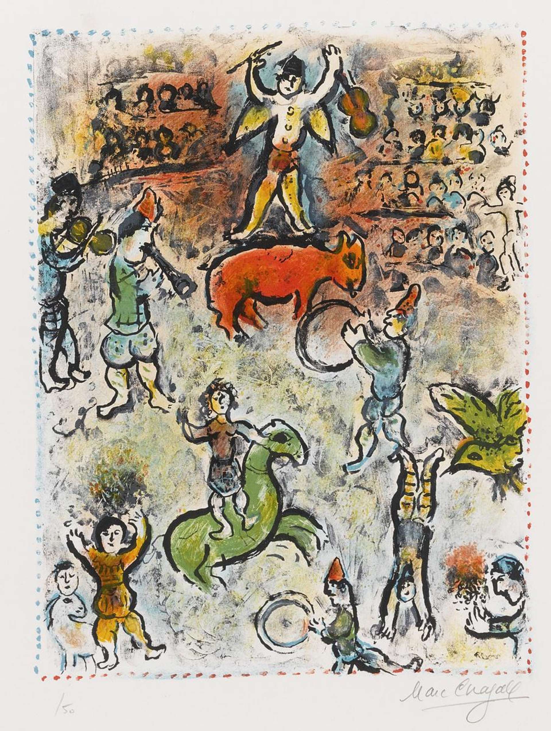 Marc Chagall: Circus Parade - Signed Print
