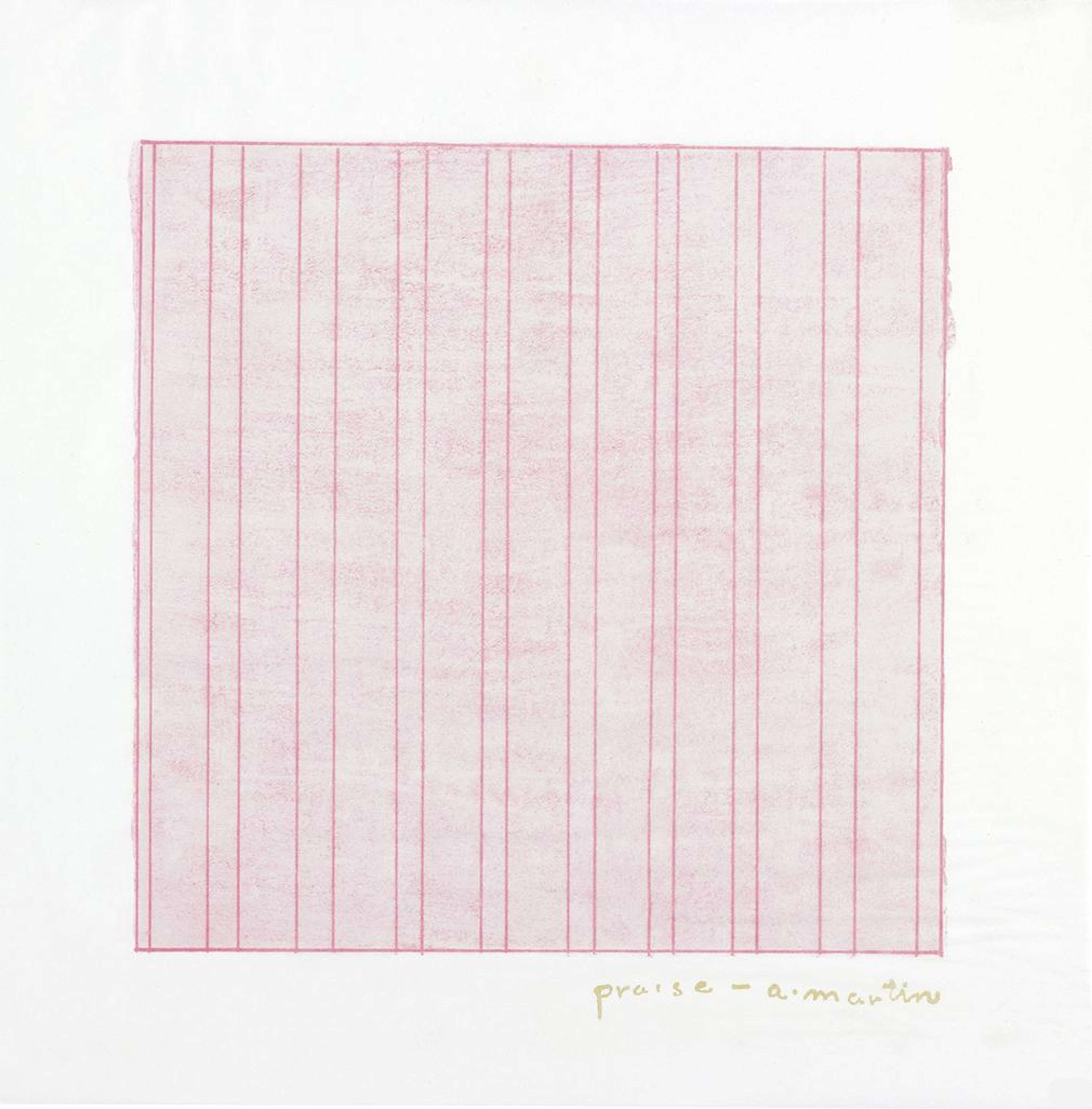 Praise - Signed Print by Agnes Martin 1976 - MyArtBroker