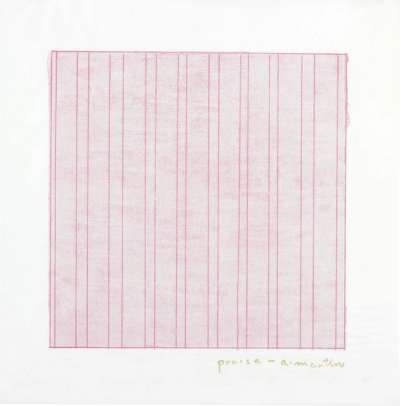 Praise - Signed Print by Agnes Martin 1976 - MyArtBroker