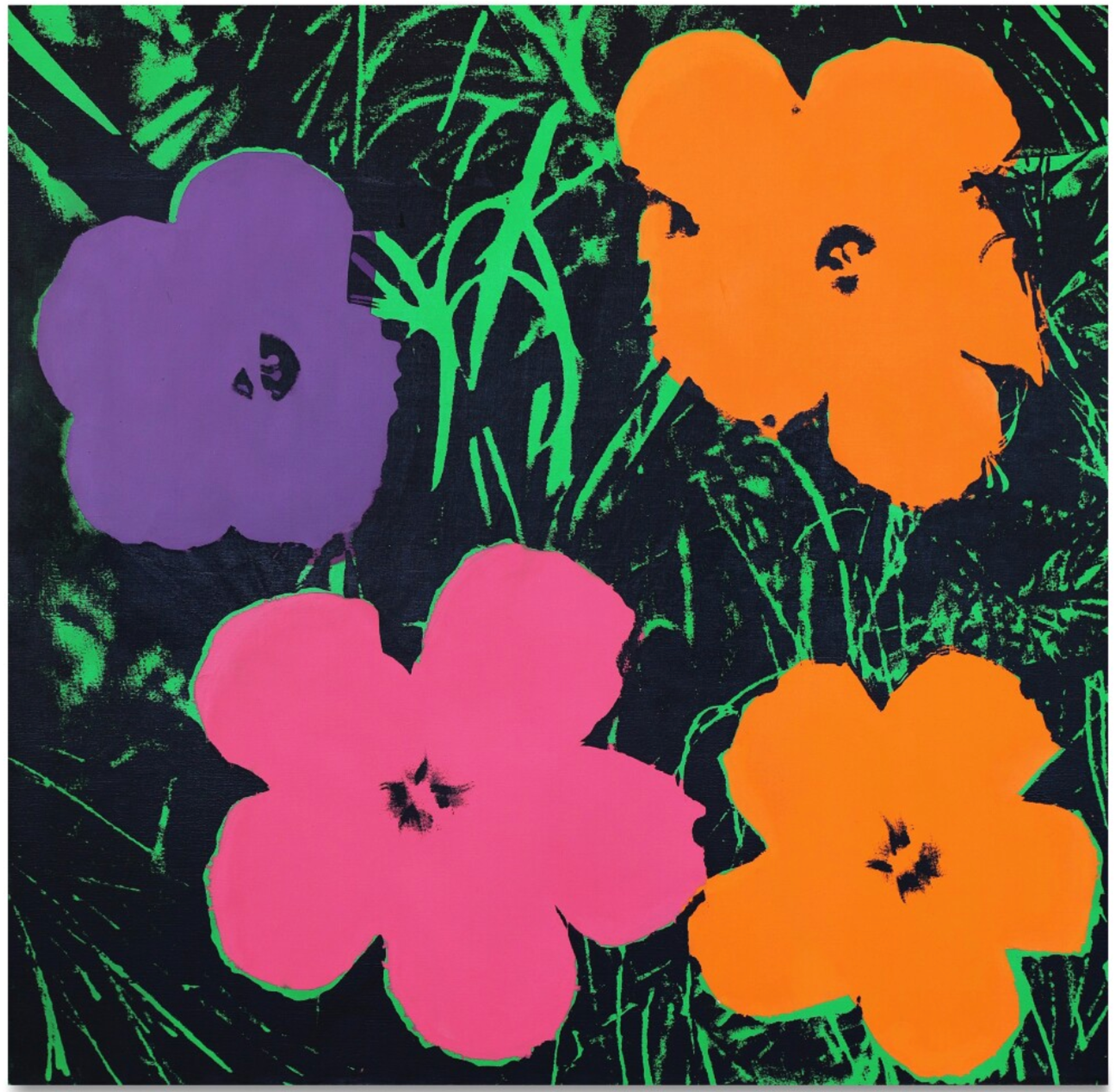 Late Four-Foot Flowers by Andy Warhol 1967 