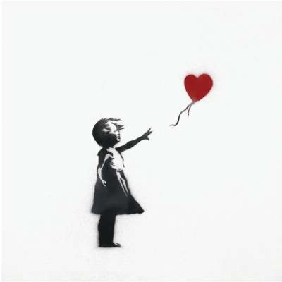 Banksy: Girl With Balloon - Signed Mixed Media