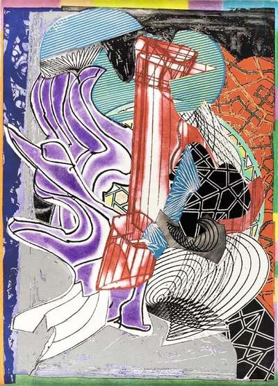 Frank Stella: Fossil Whale (Dome) - Signed Print