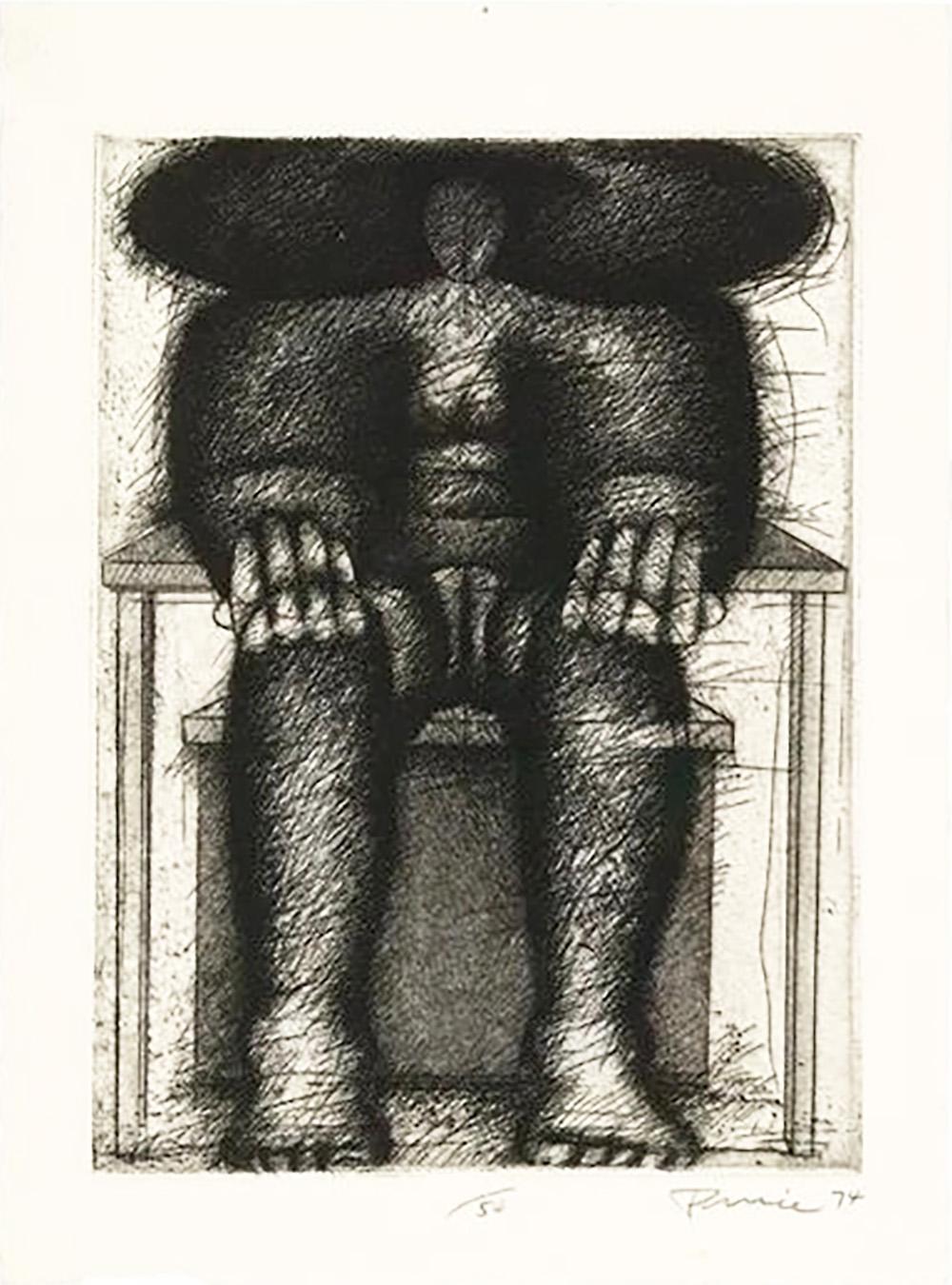 Richard Prince Untitled (Seated Female Nude) (Signed Print) 1974