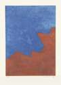 Serge Poliakoff: Red And Blue Composition - Signed Print